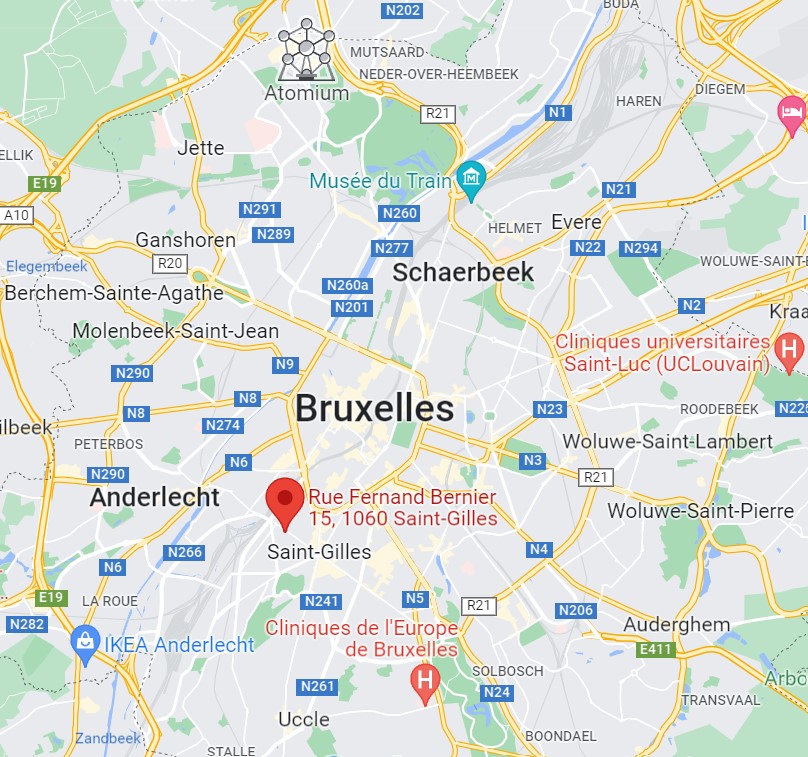 Carte contact Bruxelles